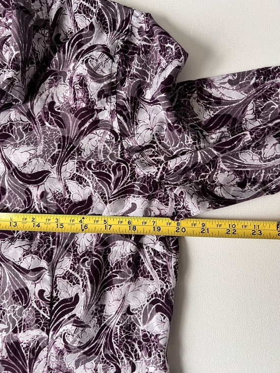 Coldwater Creek Purple Women’s Floral Print Button-Up Shirt PL (14-16) - Picture 8 of 9